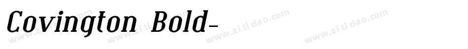 Covington Bold字体转换